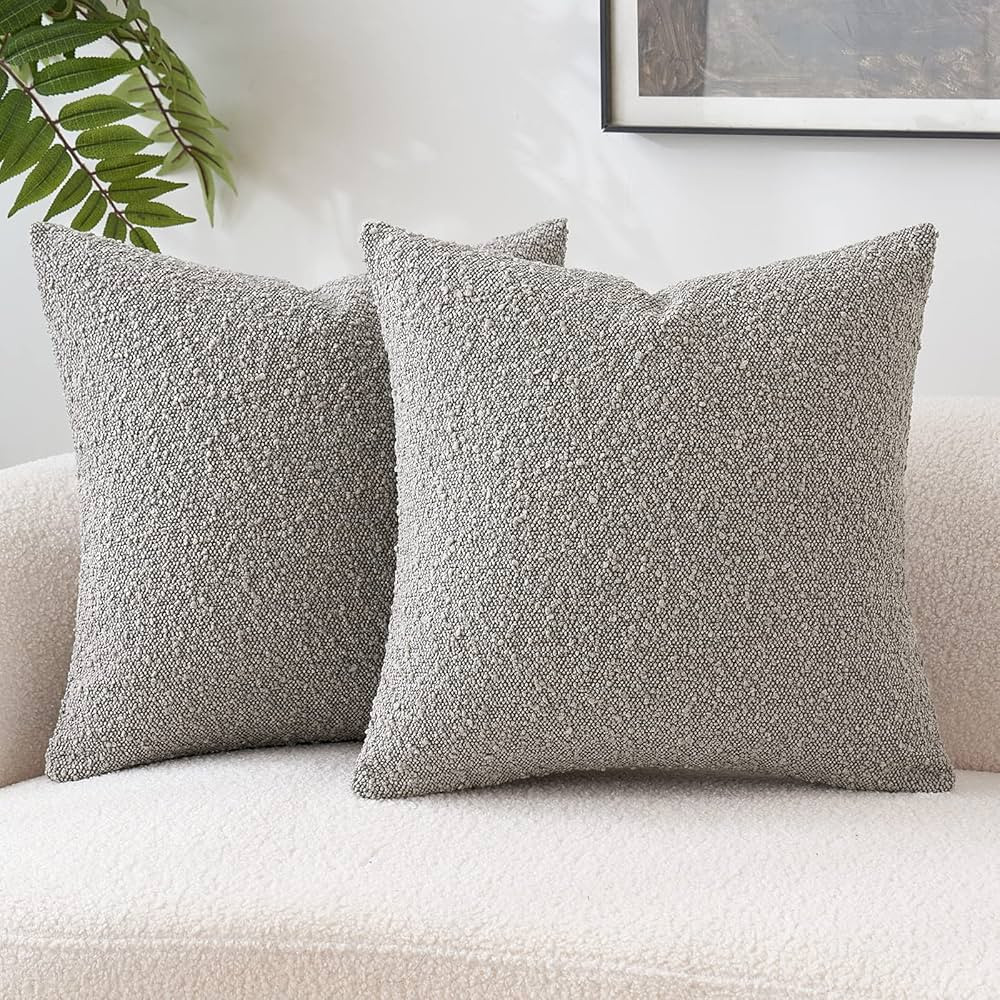 Amazon.com: MIULEE Set of 2 Decorative Throw Pillow Covers 20 x 20 Inch Ivory White Pillowcases T... | Amazon (US)