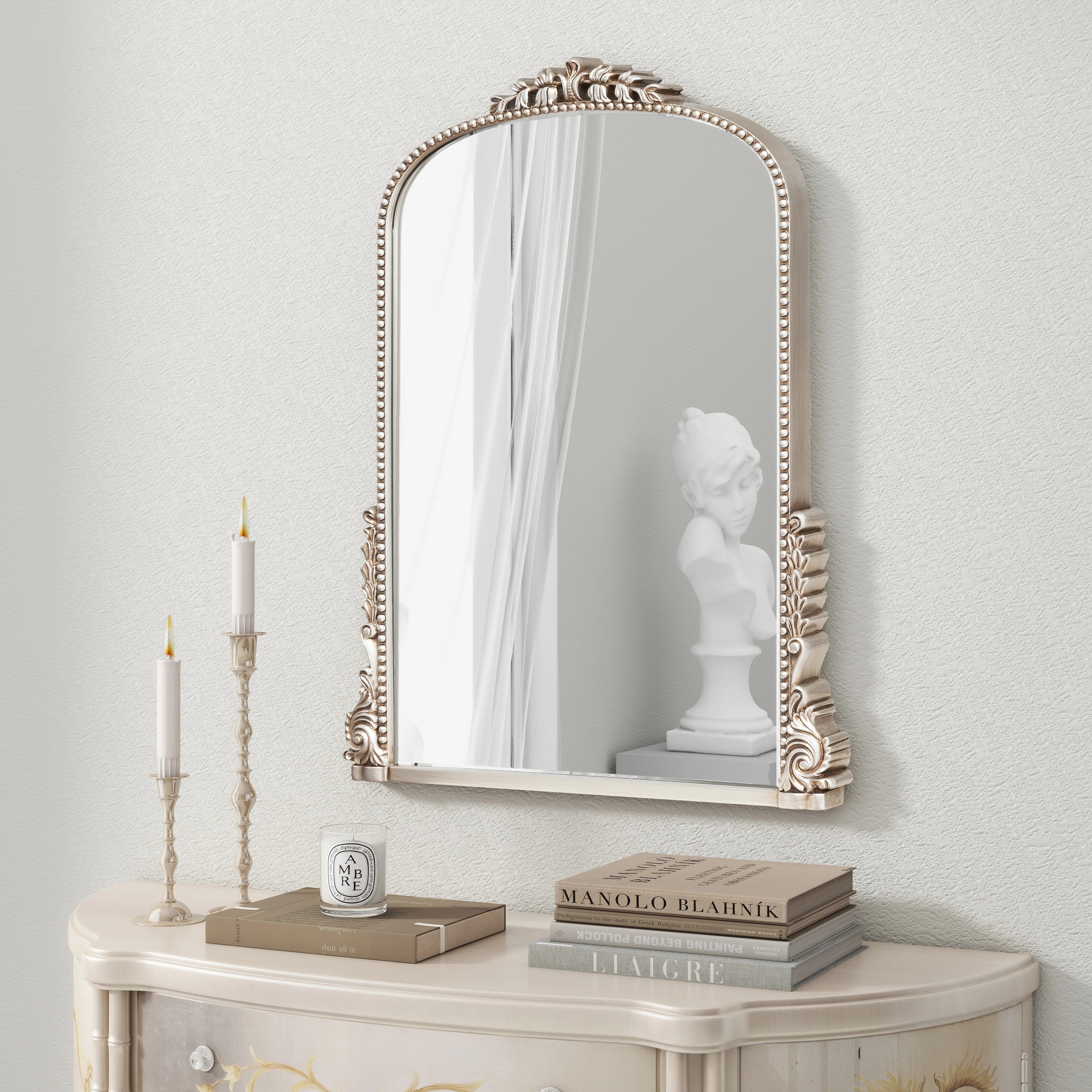 Euri Antiqued Arch Wall Mirror Decorative Vintage Mirrors for Wall Decor | Wayfair North America