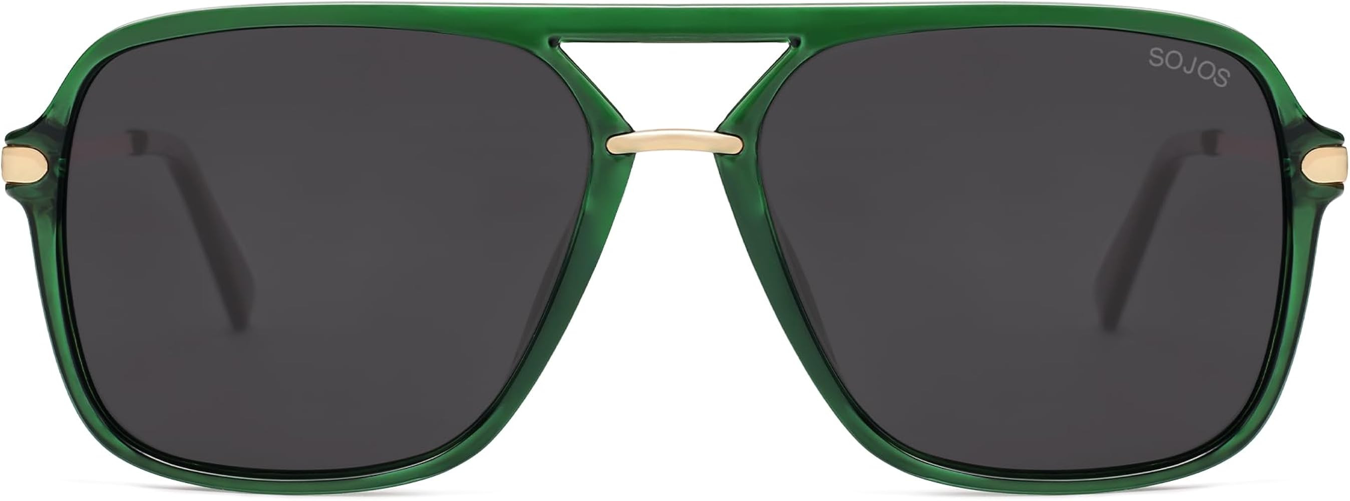SOJOS Sunglasses for Women & Men, Square, Retro, Polarized Lens, Trendy Aviator, 90s Shades | Amazon (US)