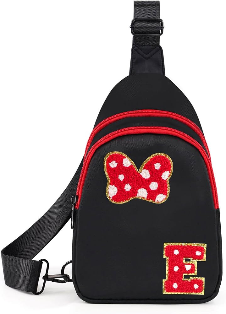 7 8 9 10 11 12 13 14 Year Old Girl Birthday Gifts, Black Initial Bow Mouse Park Small Sling Bag f... | Amazon (US)
