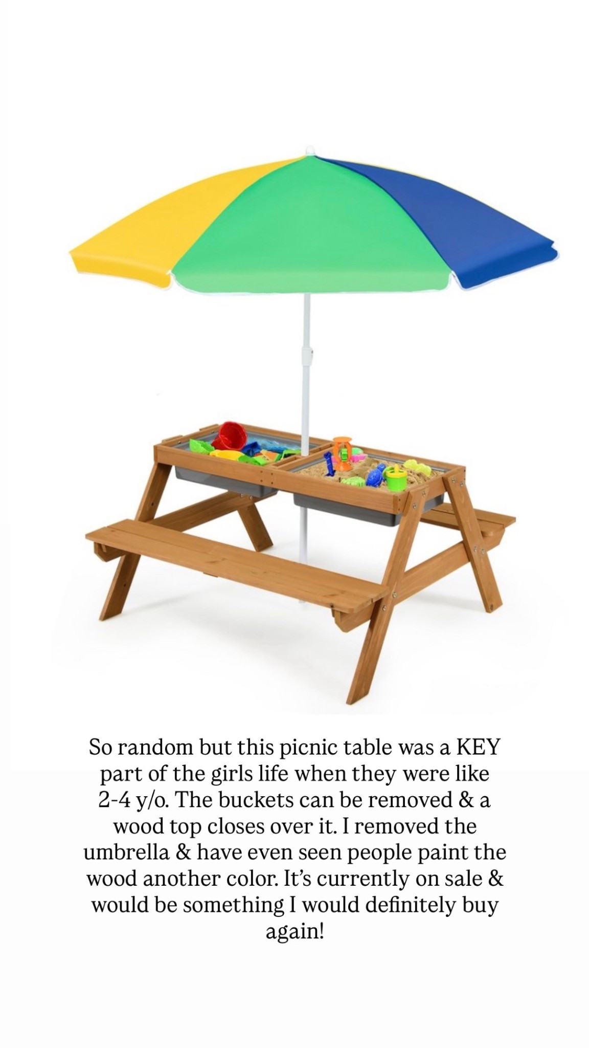 The best picnic table for kids! 