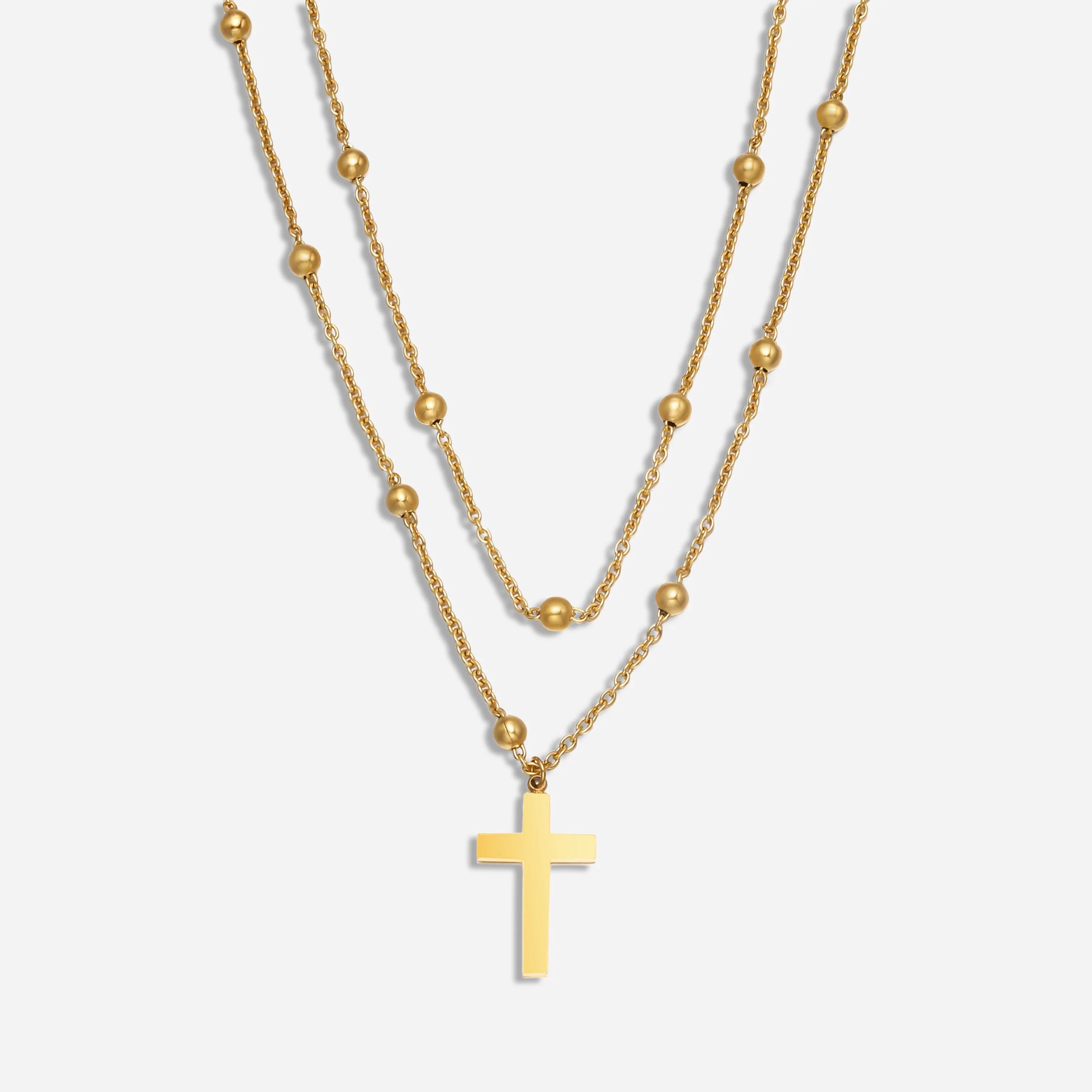 Faith Layered Cross Necklace | Victoria Emerson