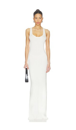 Eterne Soft Jersey Hedi Maxi Dress in Ivory. - size M | Revolve Clothing (Global)