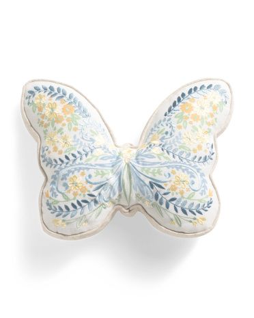 12in Shaped Spring Floral Butterfly Pillow | TJ Maxx