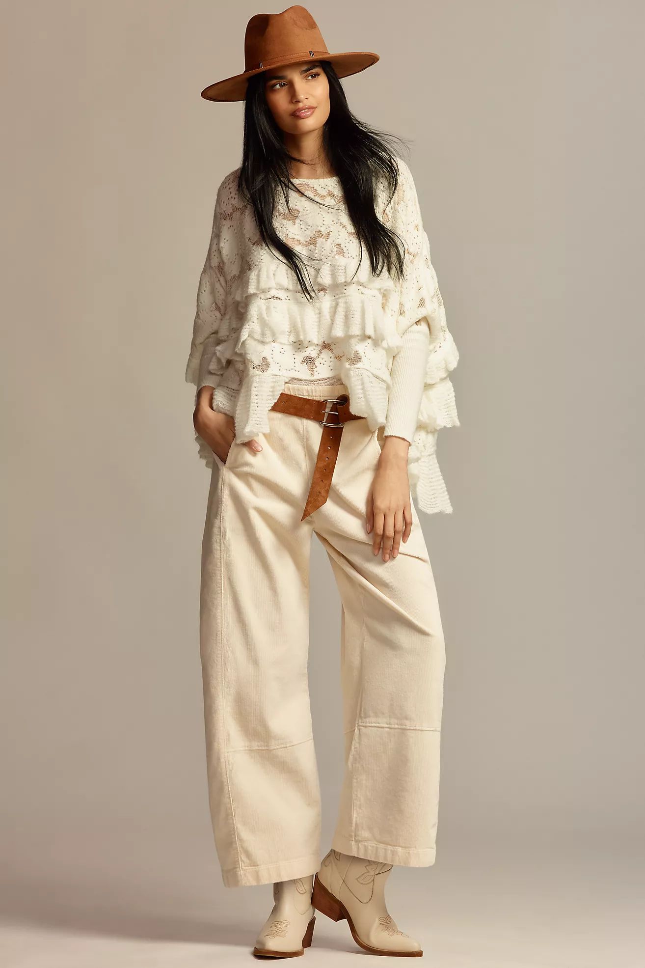 The Izzie Relaxed Pull-On Barrel Pants by Pilcro: Corduroy Edition | Anthropologie (US)