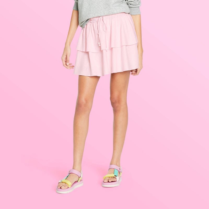 Women's High-Rise Ruffle Mini Skirt - Stoney Clover Lane x Target Light Pink | Target