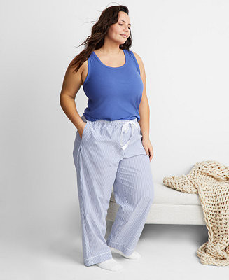 State of Day Women's Printed Poplin Pajama Pants XS-3X, Exclusively at Macy's - Macy's | Macy's