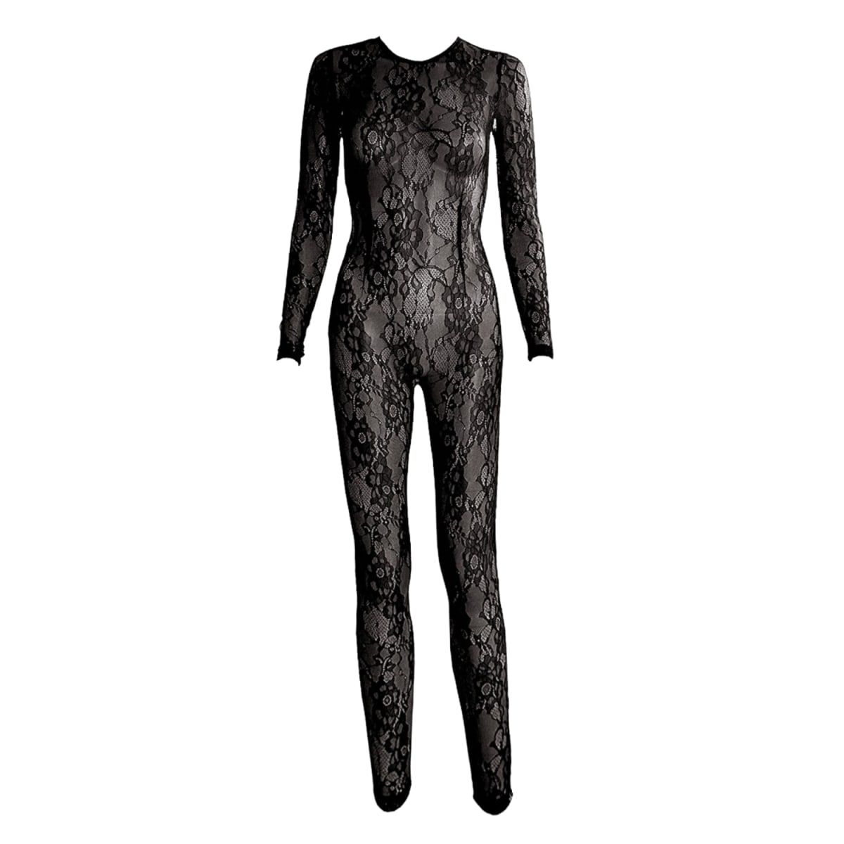 Ares Black Lace Catsuit | Wolf & Badger (US)