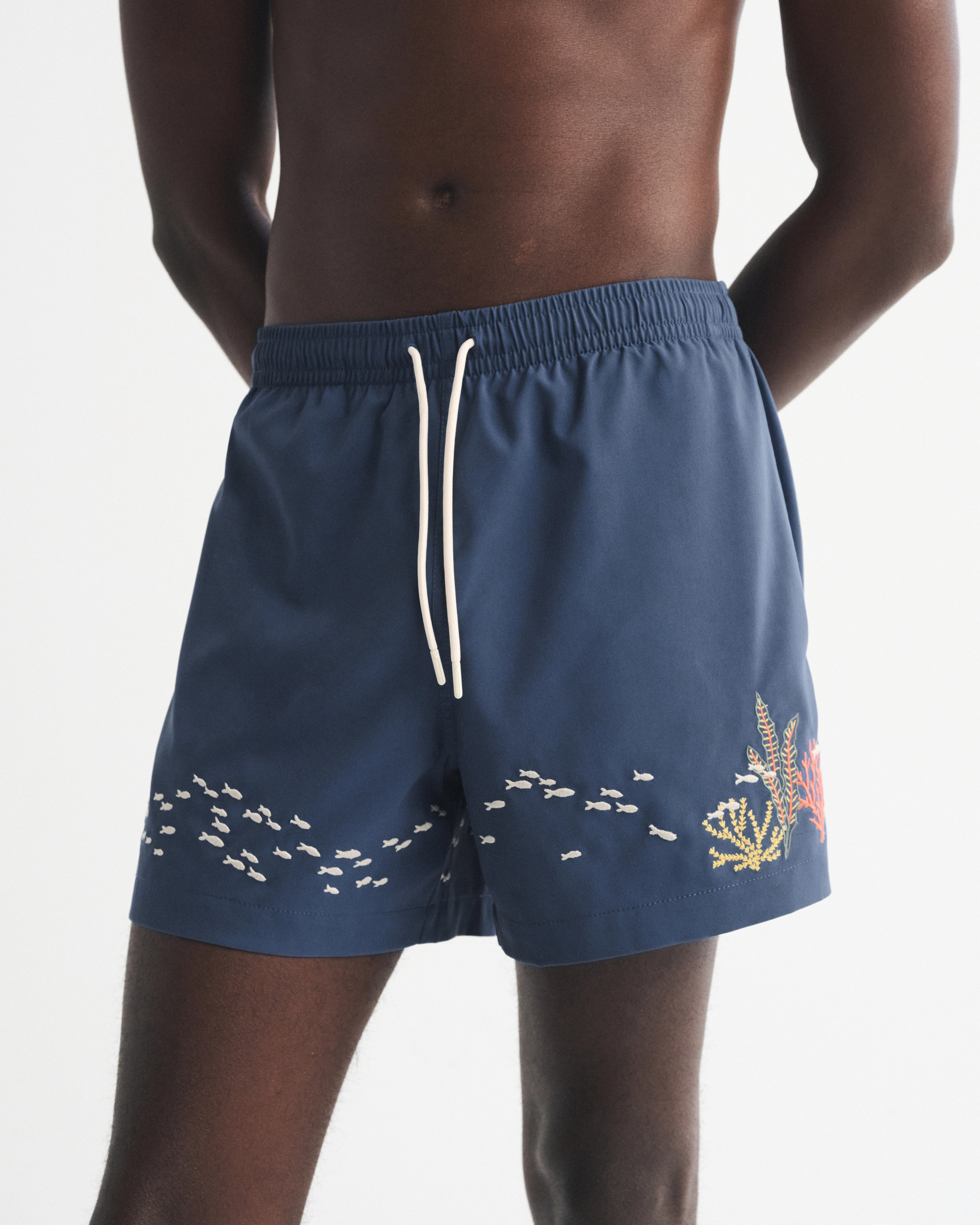 Pull-On Micro-Texture Swim Trunk | Abercrombie & Fitch (US)