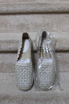 Michael Kors Alexis Slip On Lasered Mini MK Logo PVC - Vanilla - 10M | eBay | eBay US