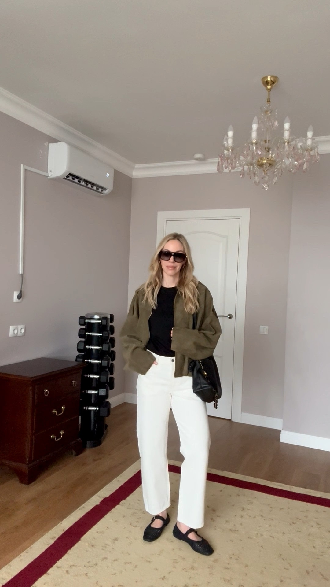 Spring outfit, @Zara faux suede bomber jacket, @levi white baggy 90’s jeans, leather Mary Jane ballet flats

#LTKOver40 #LTKSeasonal #LTKootd