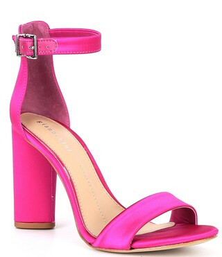 Joenah Satin Ankle Strap Block Heel Two Piece Dress Sandals | Dillard's