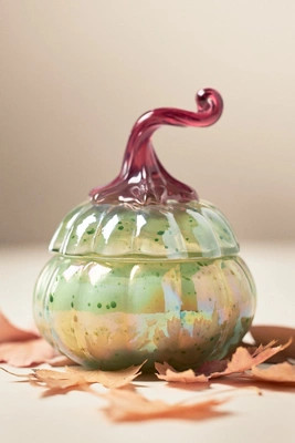 Gourmand Malted Pumpkin & Dark Rum Mini Glass Pumpkin Candle | Anthropologie (US)