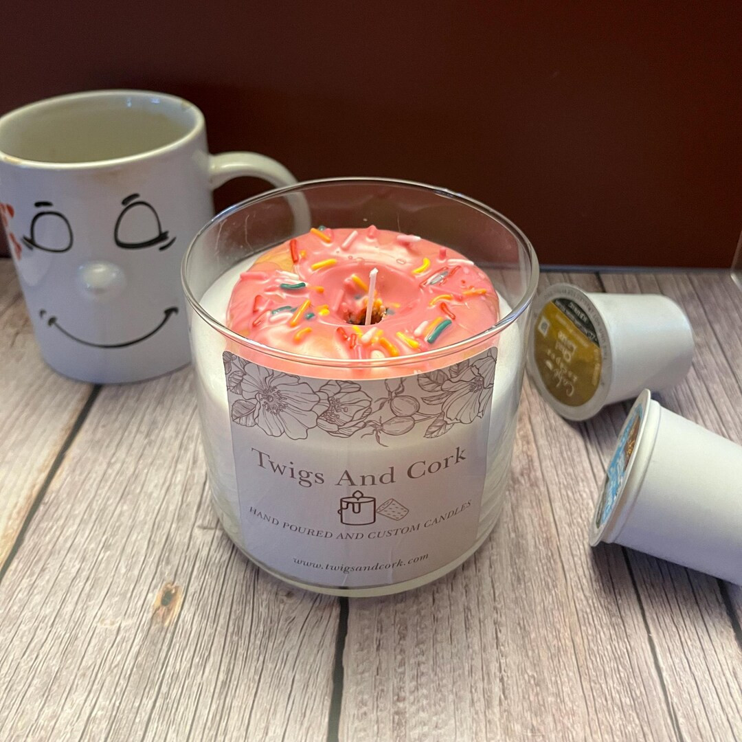 Glazed Donut Candle - Etsy | Etsy (US)