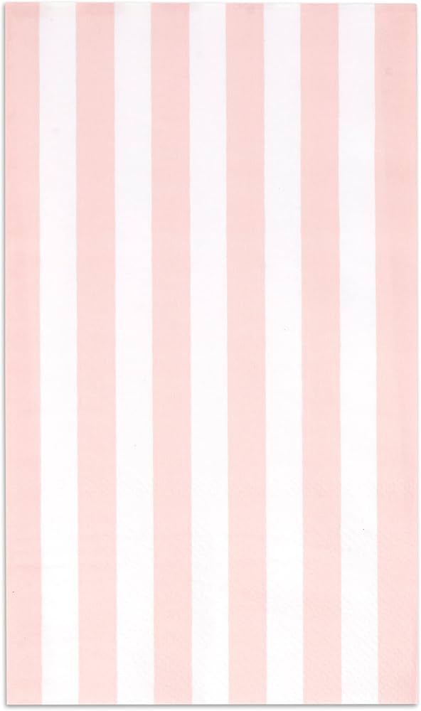 Pink Striped Guest Napkins 100 Pack Paper Dinner Napkins Disposable Hand Towels for Bathroom Part... | Amazon (US)