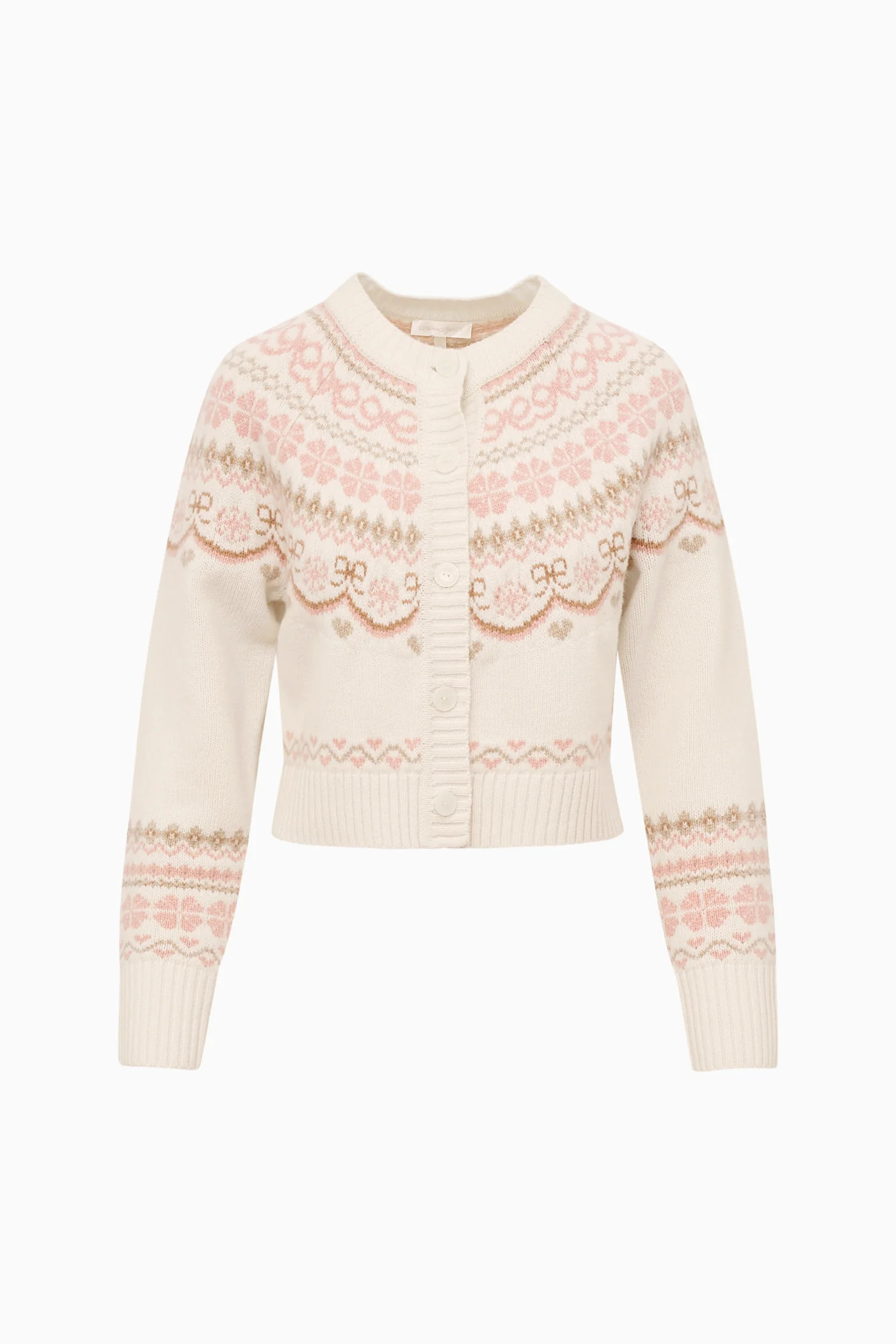 Shantae Wool Fair Isle Cardigan | LoveShackFancy