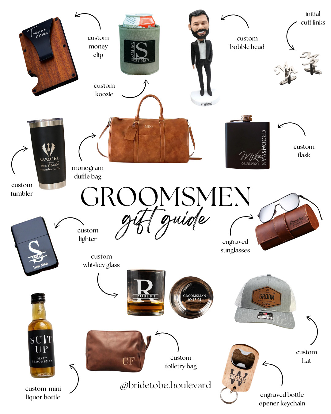 🎩 Gifts for the Gents 🎩 Looking for the perfect way to thank your groomsmen? This gift guide is packed with personalized finds they’ll actually use—think engraved wallets, custom flasks, sleek sunglasses, and more. Because your crew deserves the best! 🥃✨ #GroomsmenGifts #WeddingParty #GiftGuide #LTKGroom 

 #LTKParties #LTKMens #LTKWedding