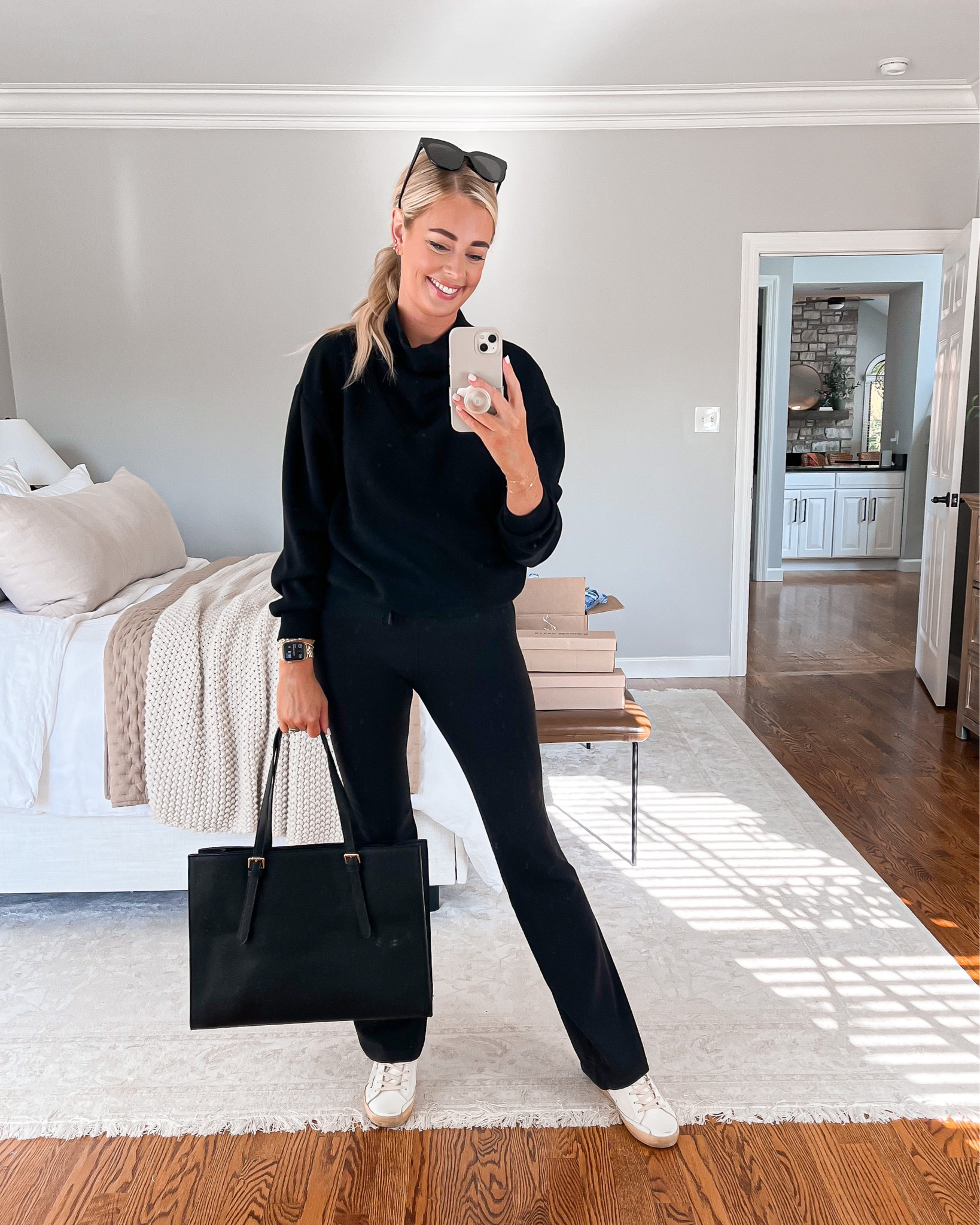 Wearing a small in sweatshirt & XS in leggings // also linked two other shoes that would also be cute with this outfit 

Casual outfit, sweatshirt, Varley sweatshirt, flare leggings, spring outfit, athleisure 

#LTKstyletip #LTKSeasonal #LTKFind
