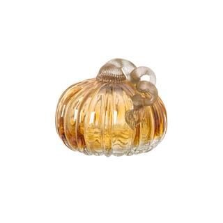 Glitzhome® Crackle Glass Short Pumpkin, Amber | Michaels Stores