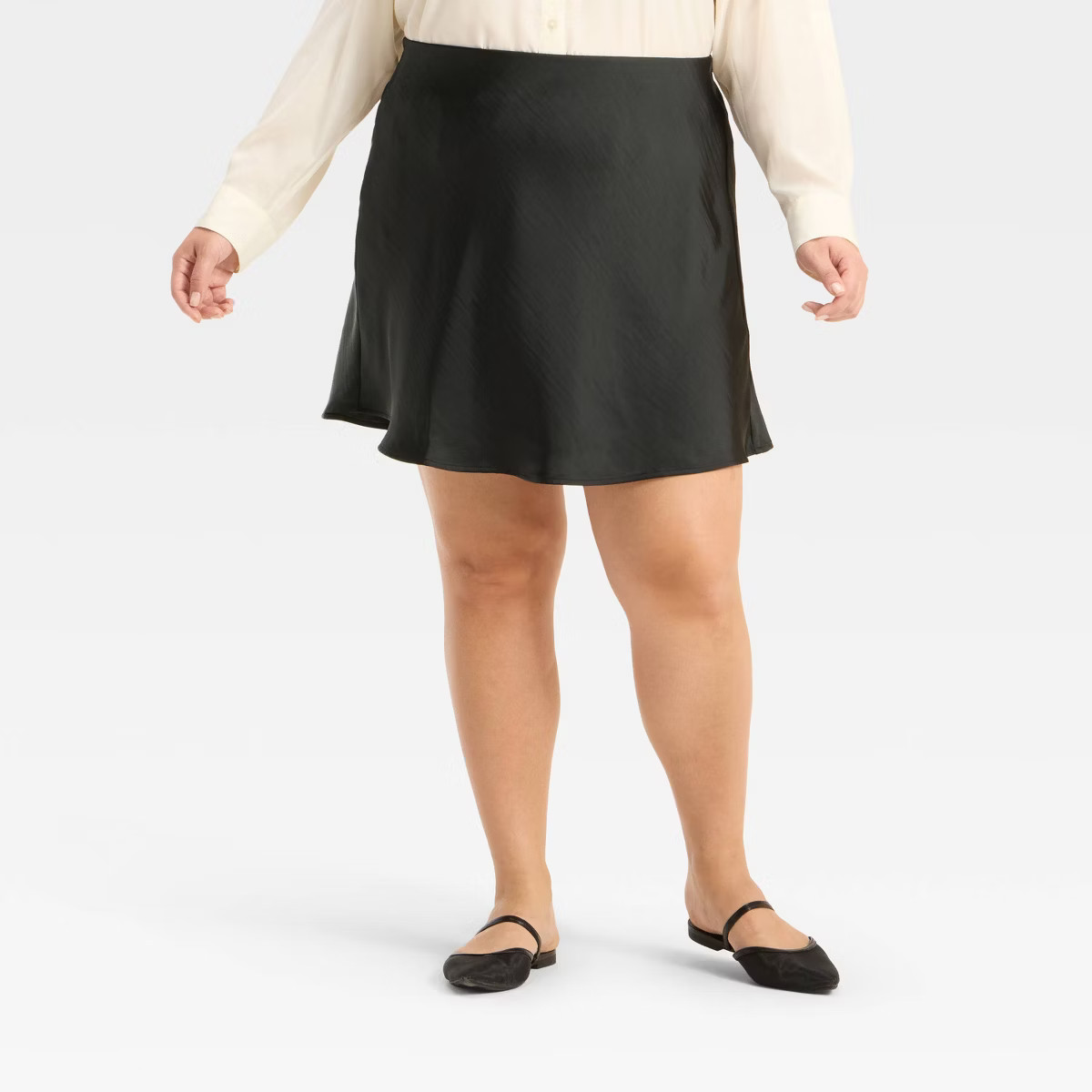 Women's Satin Mini A-Line Skirt - A New Day™ Yellow 4X | Target