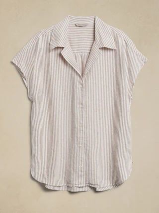 Clara Linen Short-Sleeve Shirt | Banana Republic (US)