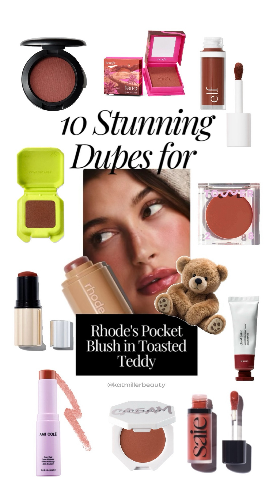 10 dupes for Rhode's Pocket Blush in Toasted Teddy! ✨🧸 

#LTKfinds #creamblush #blushdupes #rhodeskincare #toastedteddy 
#makeupdupes

#LTKBeauty #LTKStyleTip