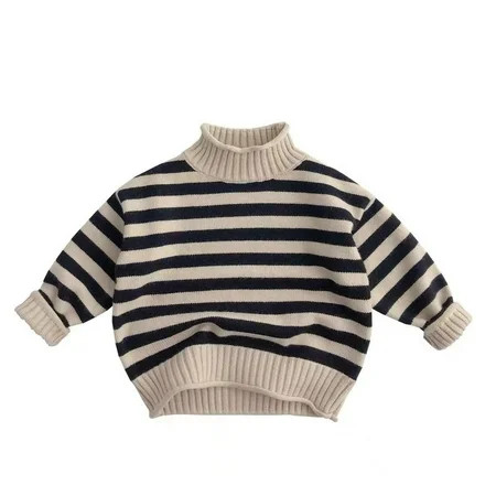 Baby Boy turtleneck Sweater Toddler Round Neck Knitted Sweatshirt Fall Winter Pullover Tops Clothes Kids Sweatshirt Toddler Zip up | Walmart (US)