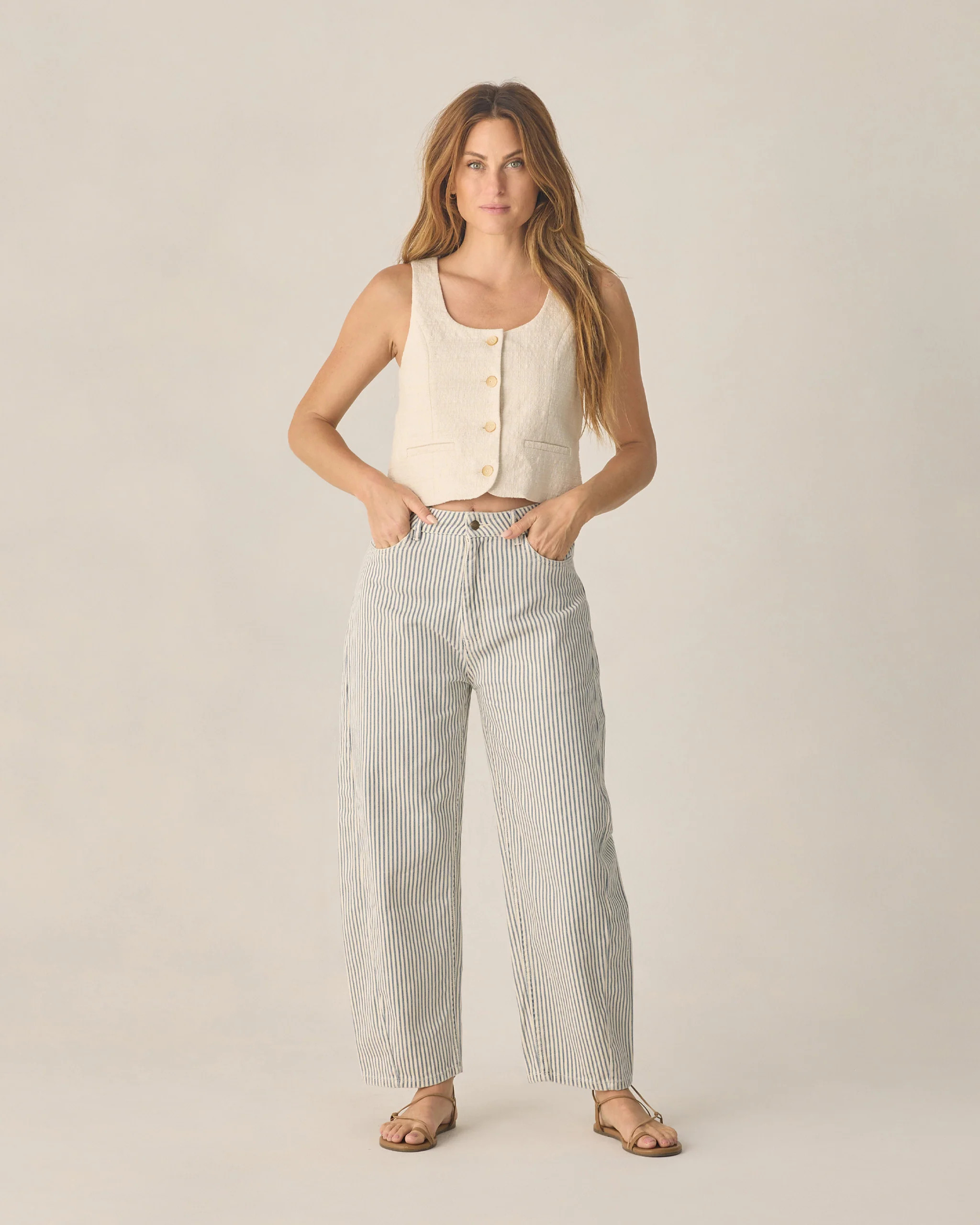 Women's Sylvie Vest Natural | Rylee + Cru