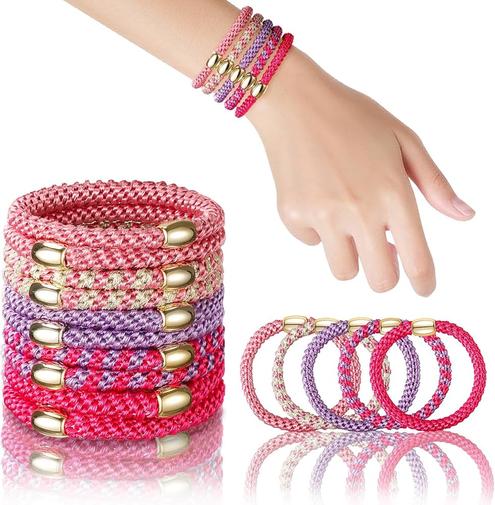 Hair Ties No Damage - 10PCS Ponytail Holders - Elastic Hair Ties for Thick Hair - Braided Hair Ba... | Amazon (US)
