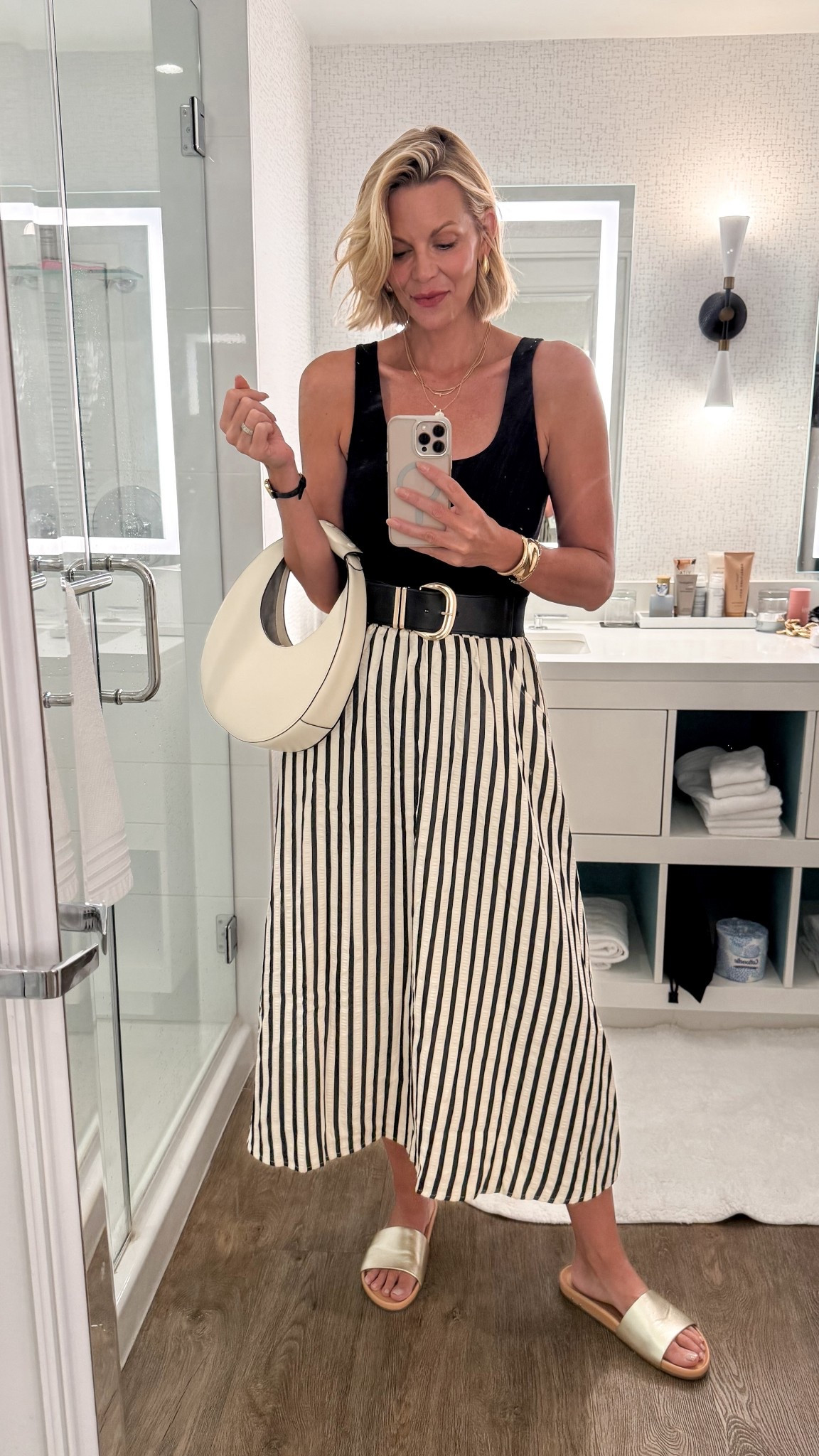 Shop my outfit of the day all from Amazon! Amazon fashion, travel fashion, Amazon finds, skirt, bodysuit, staud, moon purse, belt, fashion favorites, jewelry 

#LTKFindsUnder100 #LTKStyleTip #LTKFindsUnder50