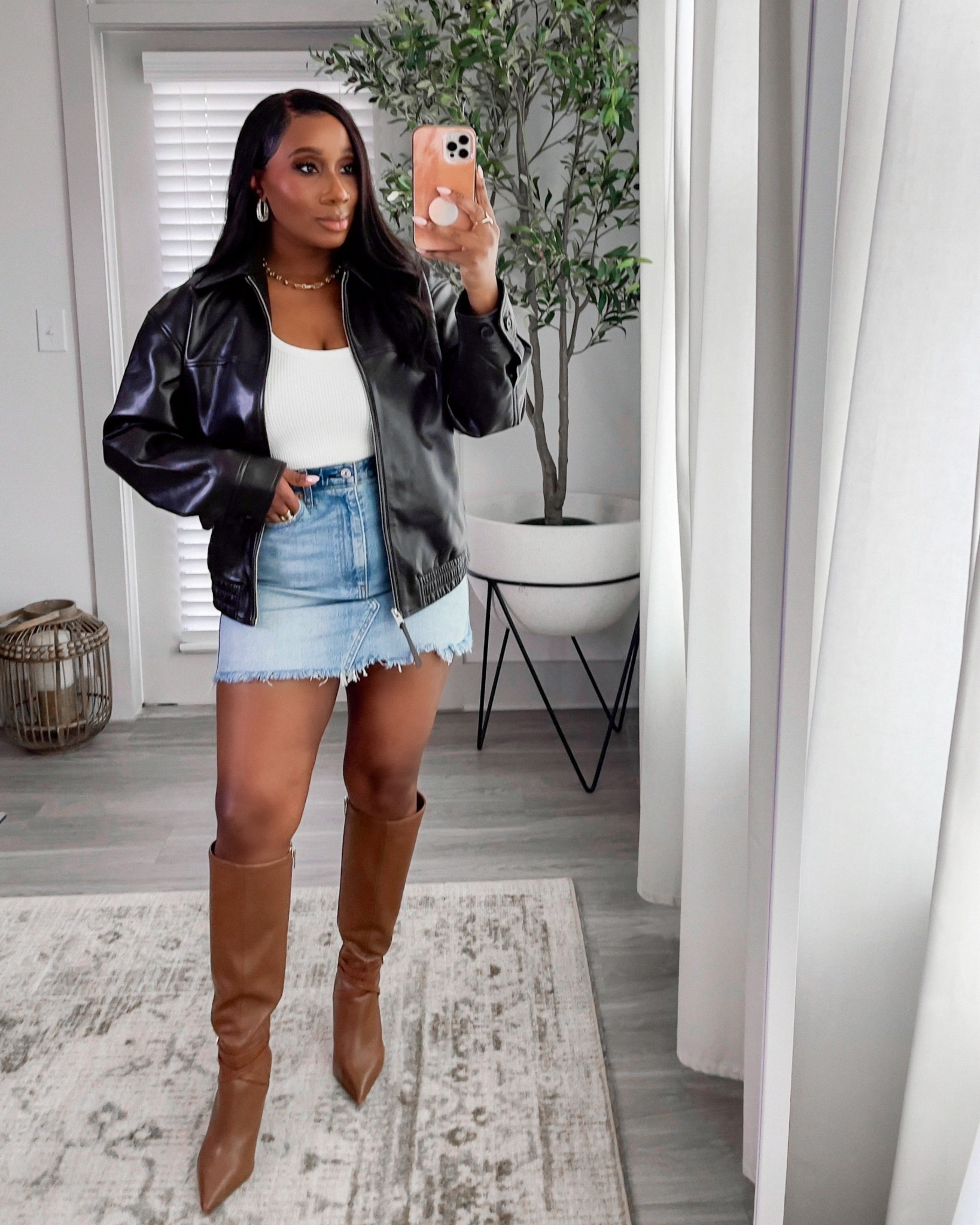 Spring Styles! 🌻 Wearing a Small in the jacket and size 28 in the skirt (similar style) 

Spring styles, style inspo, style ideas, outfit ideas, Aritzia 

#LTKgrwm #LTKSeasonal #LTKootd