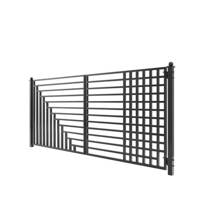 Automated Steel Dual Swing Driveway Gate and Gate Opener Complete Kit – Kyiv Style | Wayfair North America