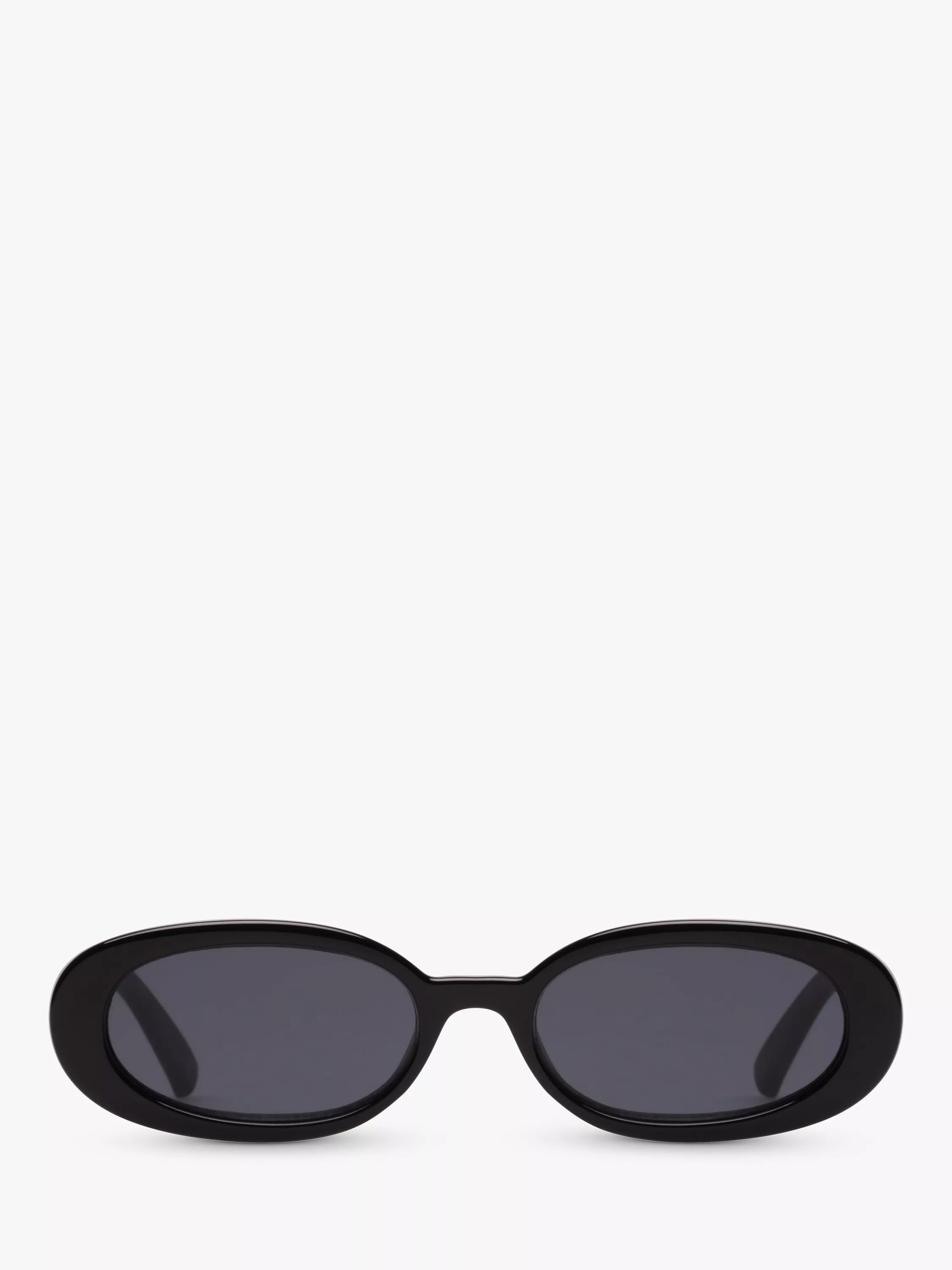 L5000163 Unisex Outta Love Oval Sunglasses, Black/Grey | John Lewis (UK)