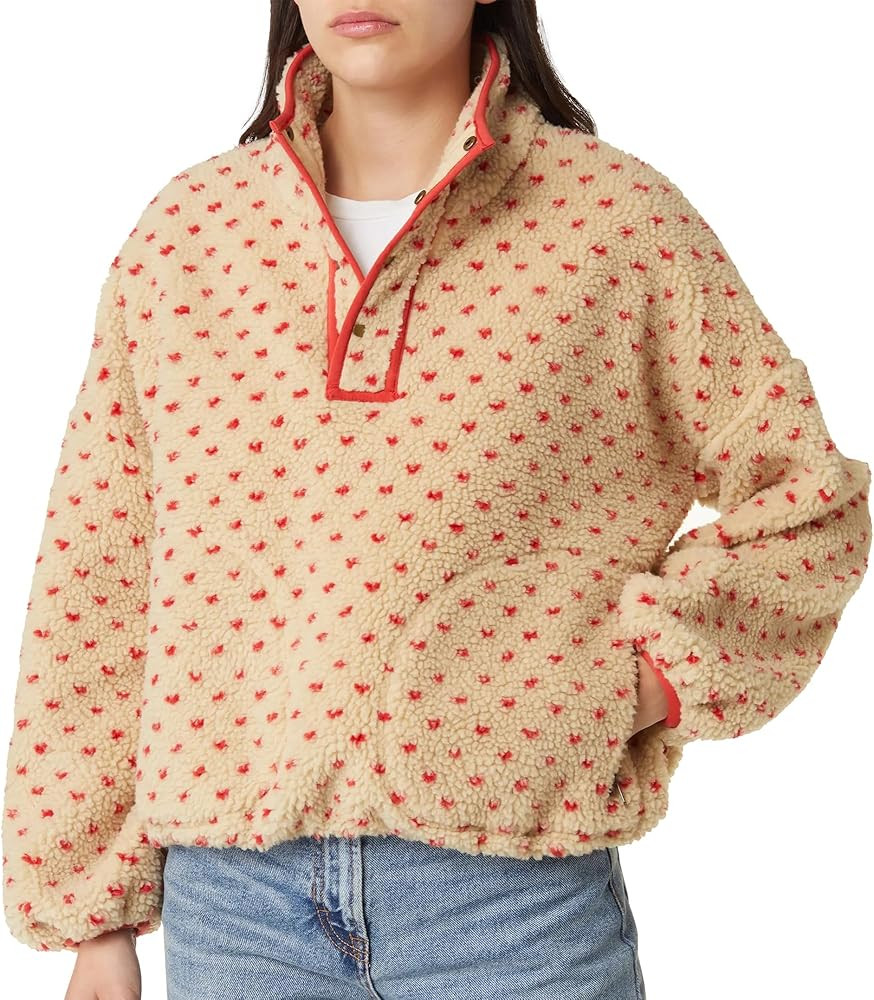 Hixiaohe Fleece Sweatshirt for Women Winter Long Sleeve High Neck Fuzzy Sherpa Pullover Jacket Wa... | Amazon (US)