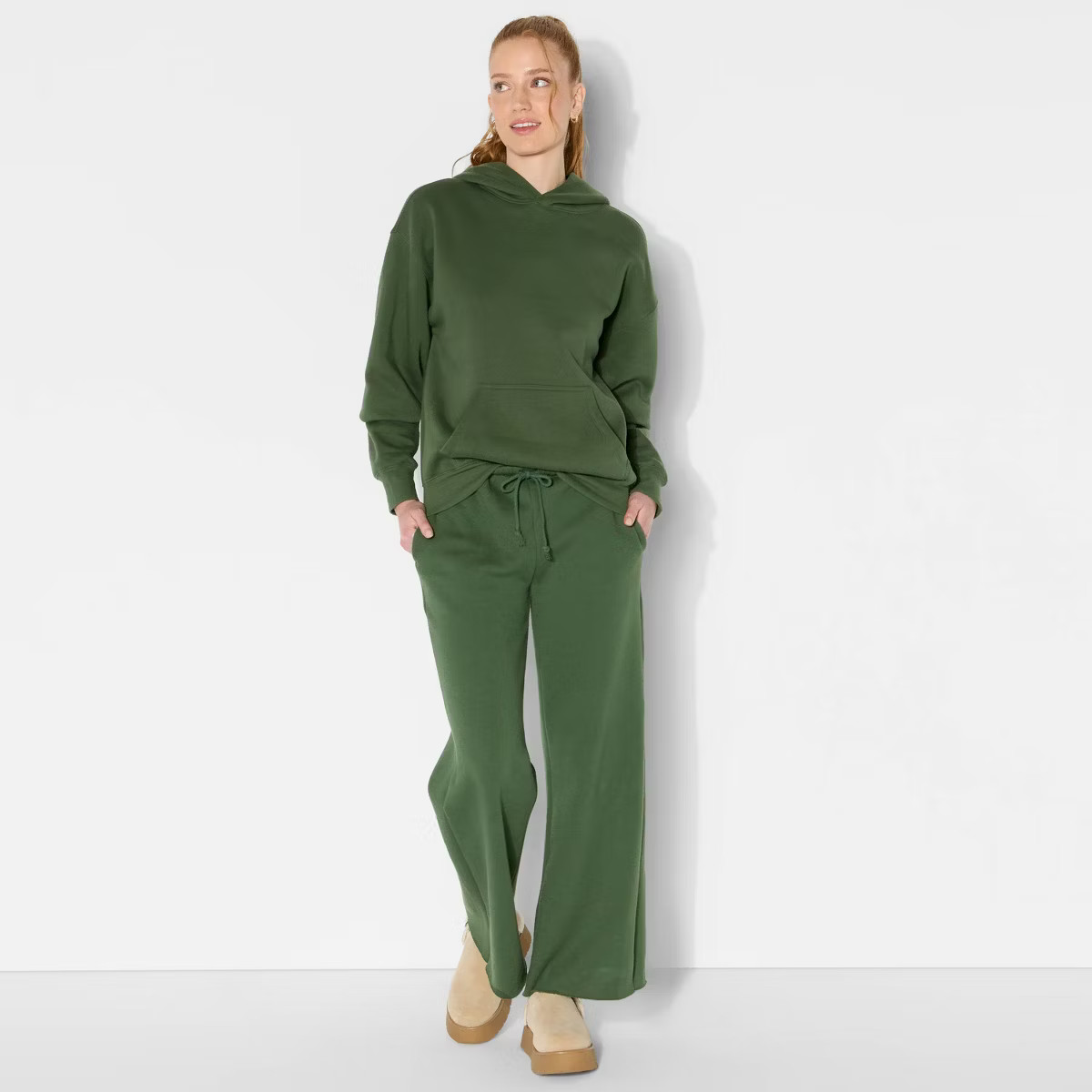 Women's Oversized Bubble Hem Hooded Sweatshirt - Wild Fable™ | Target