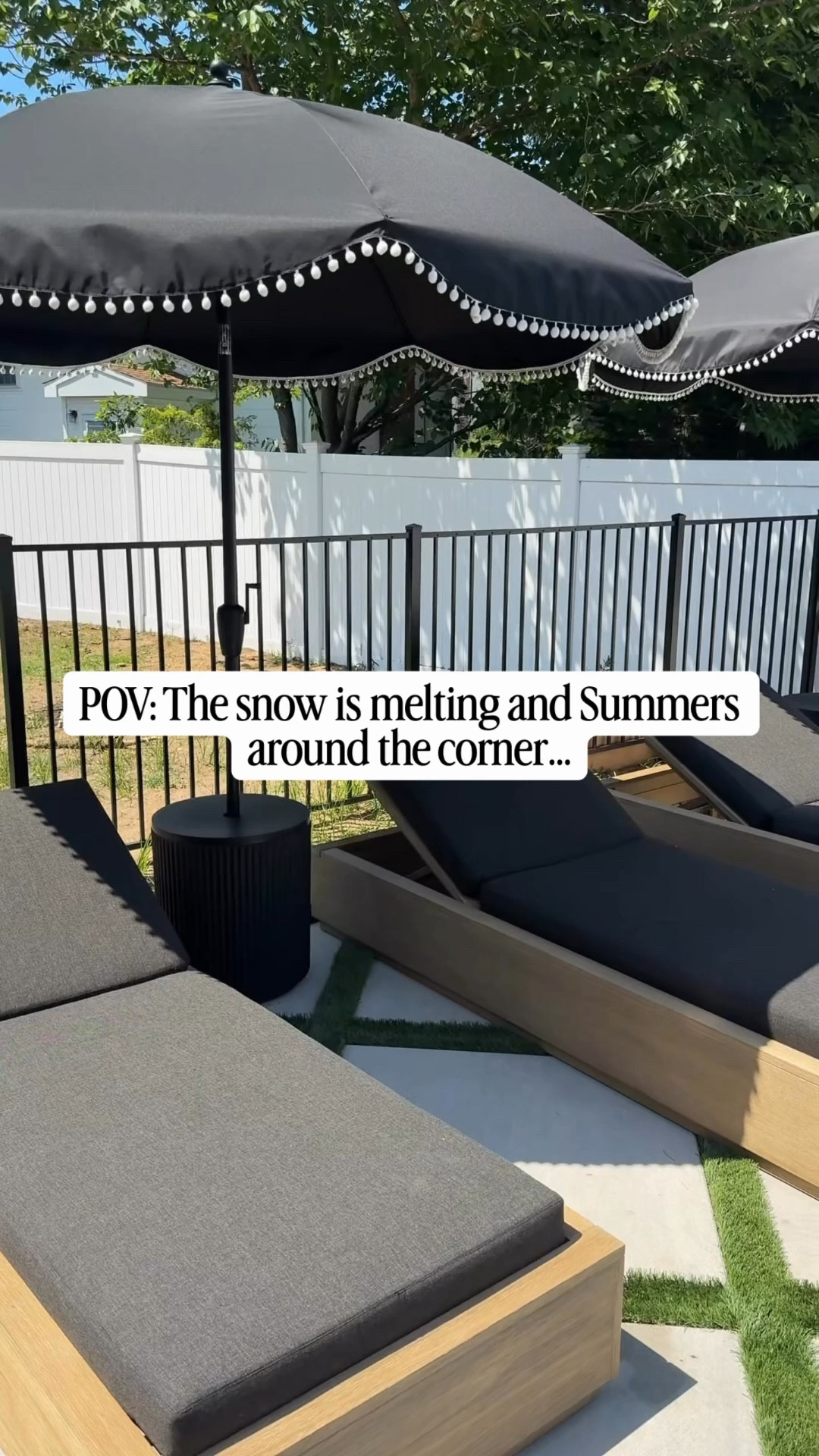 My top three backyard must haves before they disappear again ✨

🖤 Black side tables that also hold umbrellas
💦 A pool float built like a chair, aka the best seat in the pool
🌊 In water lounge chairs with cup and phone holders. No sand. Nothing to fill.

If you are upgrading your backyard this season, this is your sign 🤍

#LTKSpringSale #LTKSwim #LTKSaleAlert