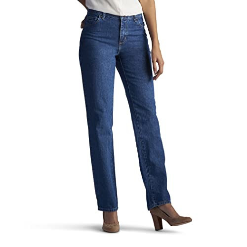 Lee Women's Petite Relaxed Fit All Cotton Straight Leg Jean, Livia, 12 Petite | Amazon (US)