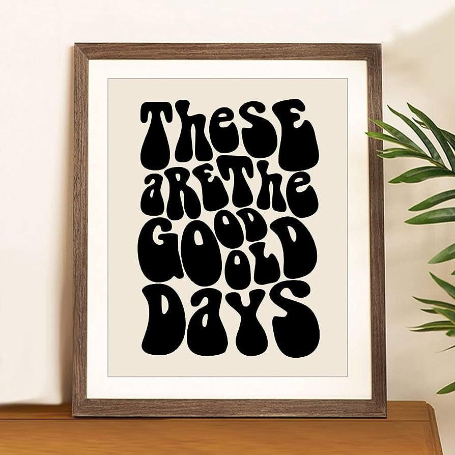 These Are The Good Old Days, 70s Art Print, Trendy Wall Art, Funky Wall Art, Above Couch Art, Boh... | Amazon (US)