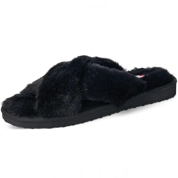 Alpine Swiss Women Fuzzy Fluffy Faux Fur Slippers Memory Foam Indoor House Shoes - Walmart.com | Walmart (US)