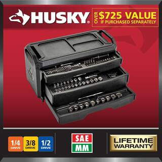 Husky 280-Piece SAE/Metric Mechanics Tool Set with Tool Box H280MTS - The Home Depot | The Home Depot
