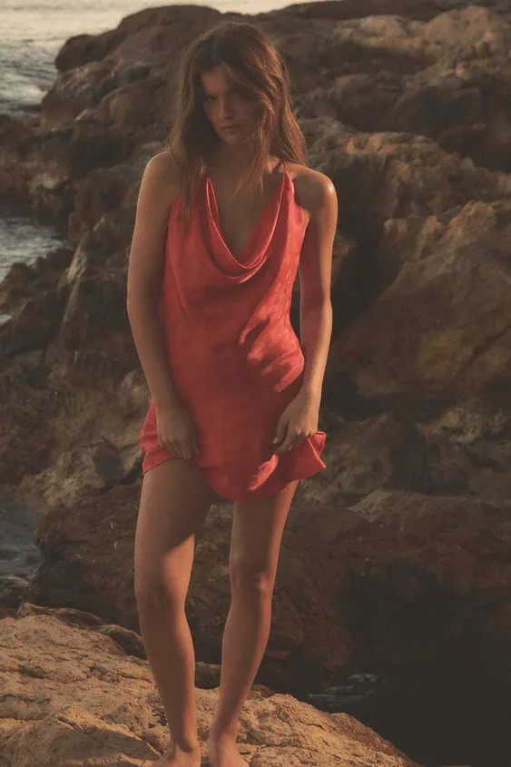 SATIN POLKA DOT DRESS | Zara UK