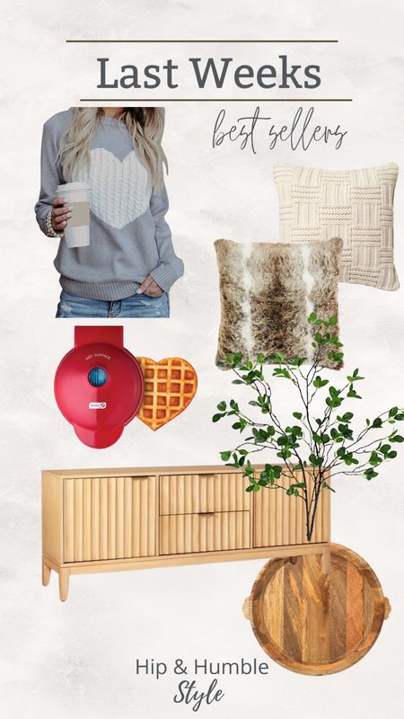 This weeks follower favorites Valentine’s Day sweater, pillows , greenery , console, furniture 

#LTKstyletip #LTKFind #LTKhome