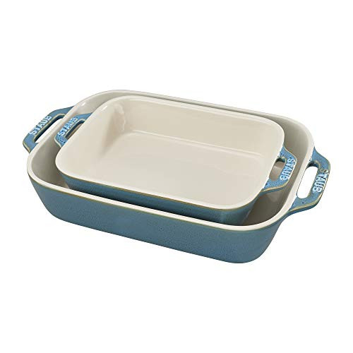 STAUB Ceramics Rectangular Baking Dish Set, Casserole Dish, Baking Pans for Lasagna, Cake, 2-Piec... | Amazon (US)