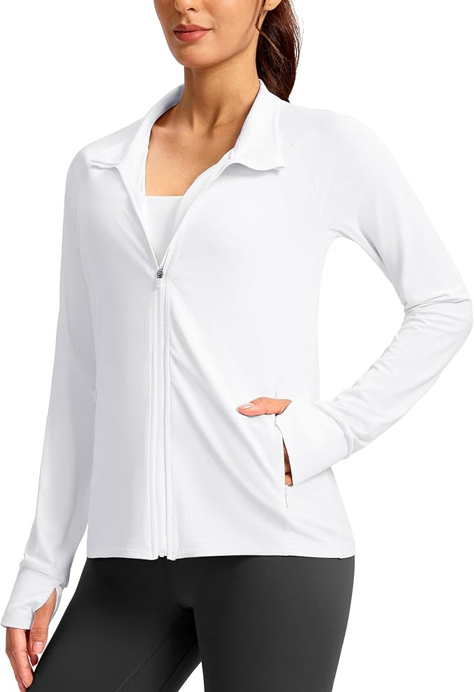 G Gradual Women's Lightweight Athletic Jacket Sun Protection UPF 50+ Zip Up 4 Pockets Long Sleeve... | Amazon (US)