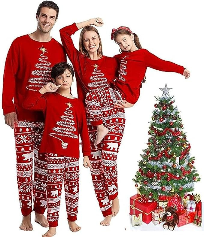 Matching Christmas Pajamas Sets Matching Family Christmas PJs Xmas Printed Sleepwear Holiday Chri... | Amazon (US)