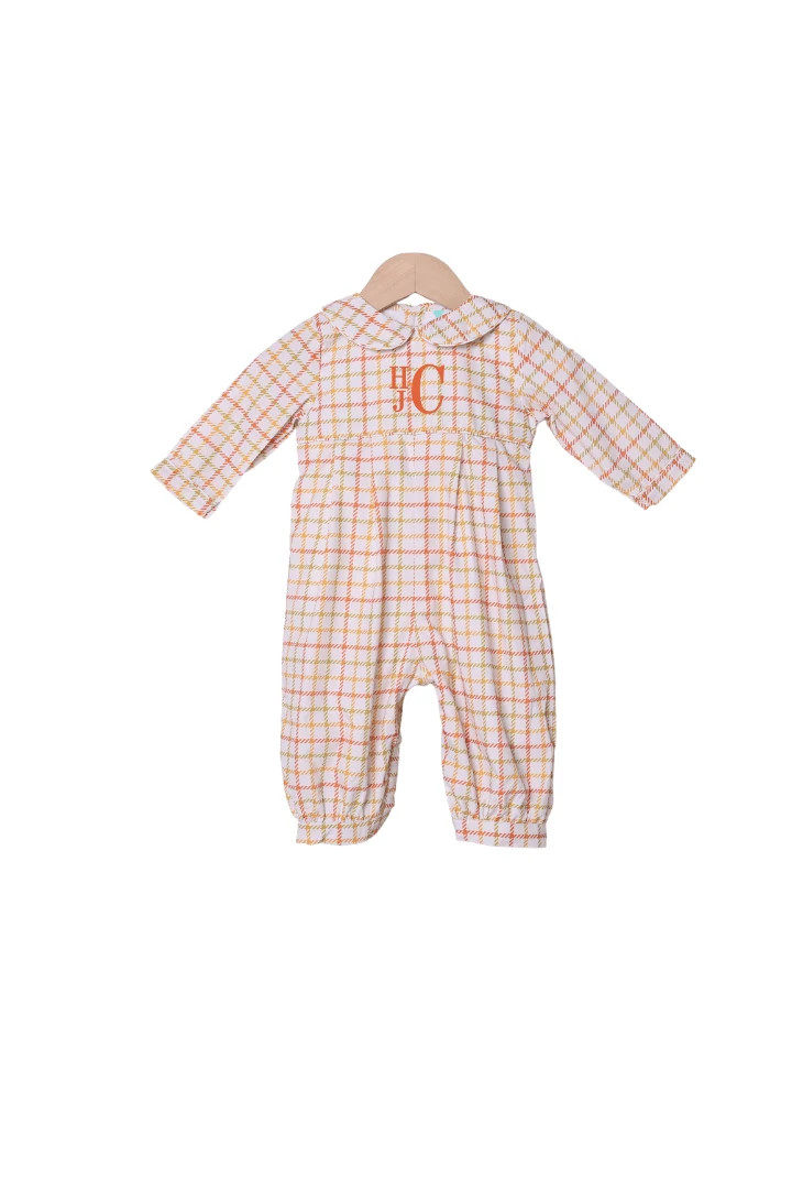 Fall Plaid Romper | The Smocked Flamingo