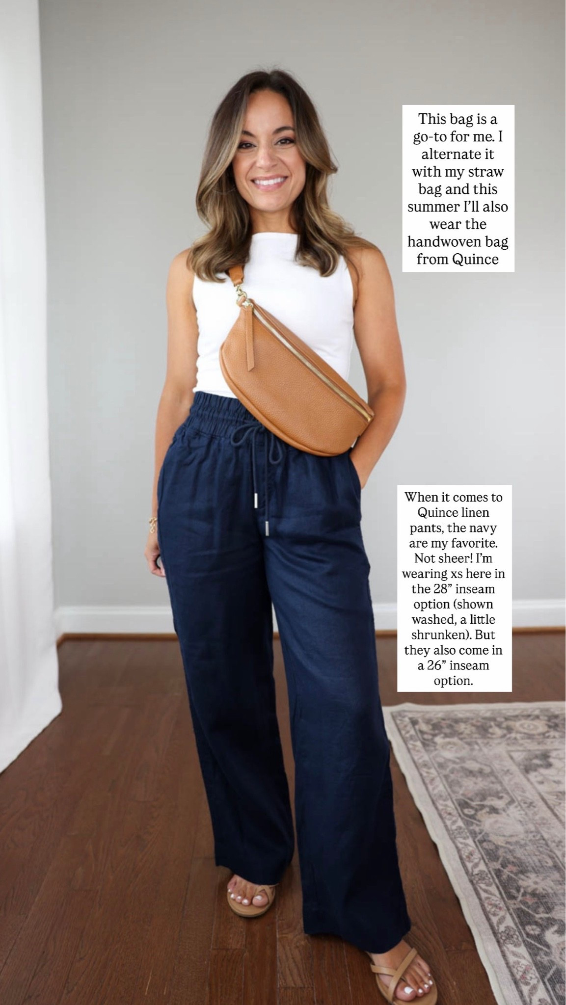 A few summer favorites from last year I can’t wait to wear again this year! 

Navy linen pants: xs 
White tank top: similar linked