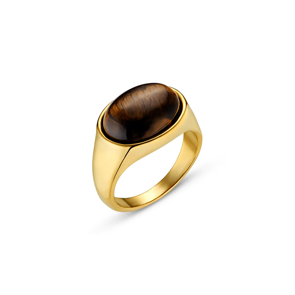 Semi-Precious Tiger's Eye Statement Ring | Orelia