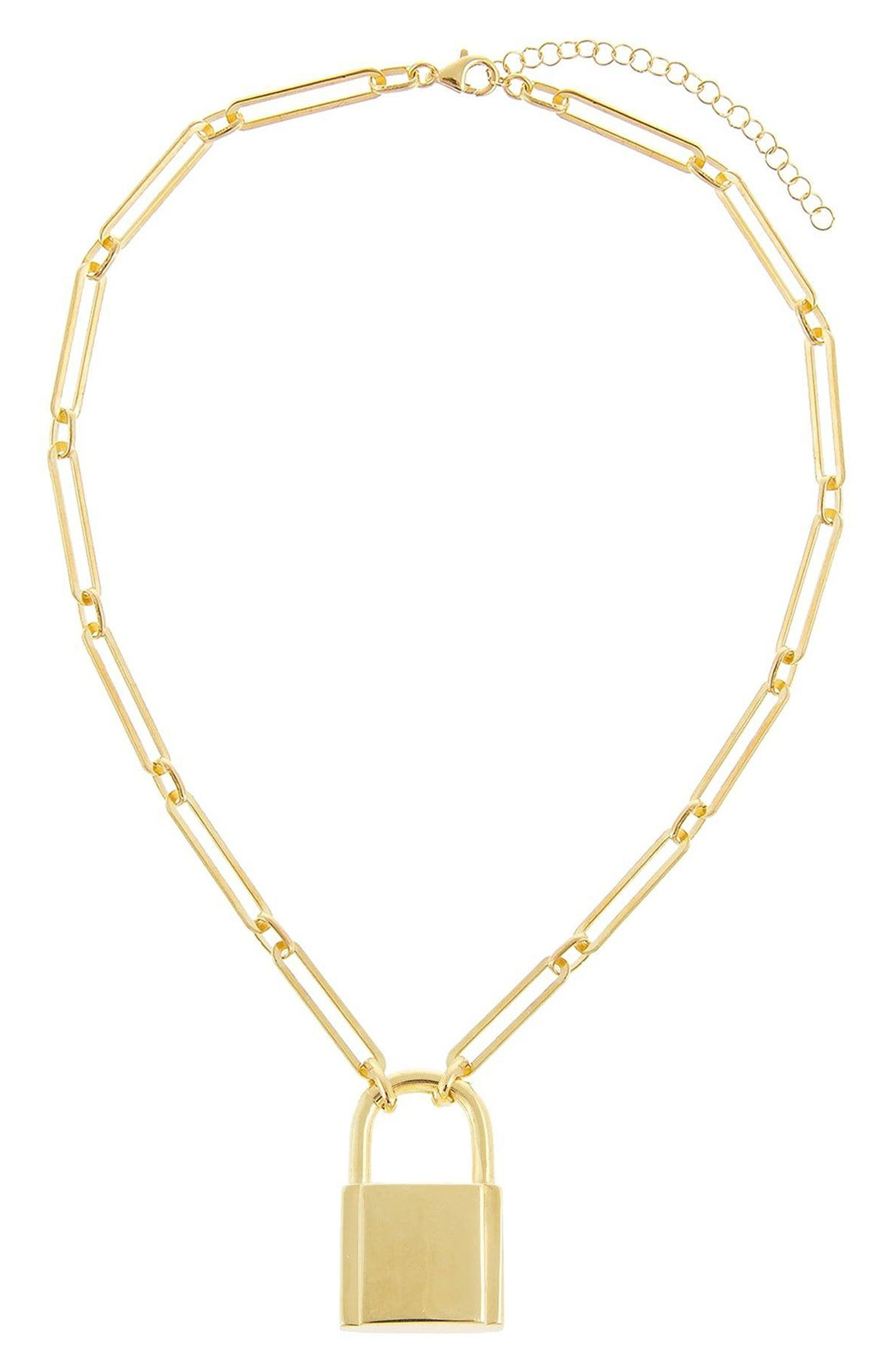 Open Link Lock Pendant Necklace | Nordstrom