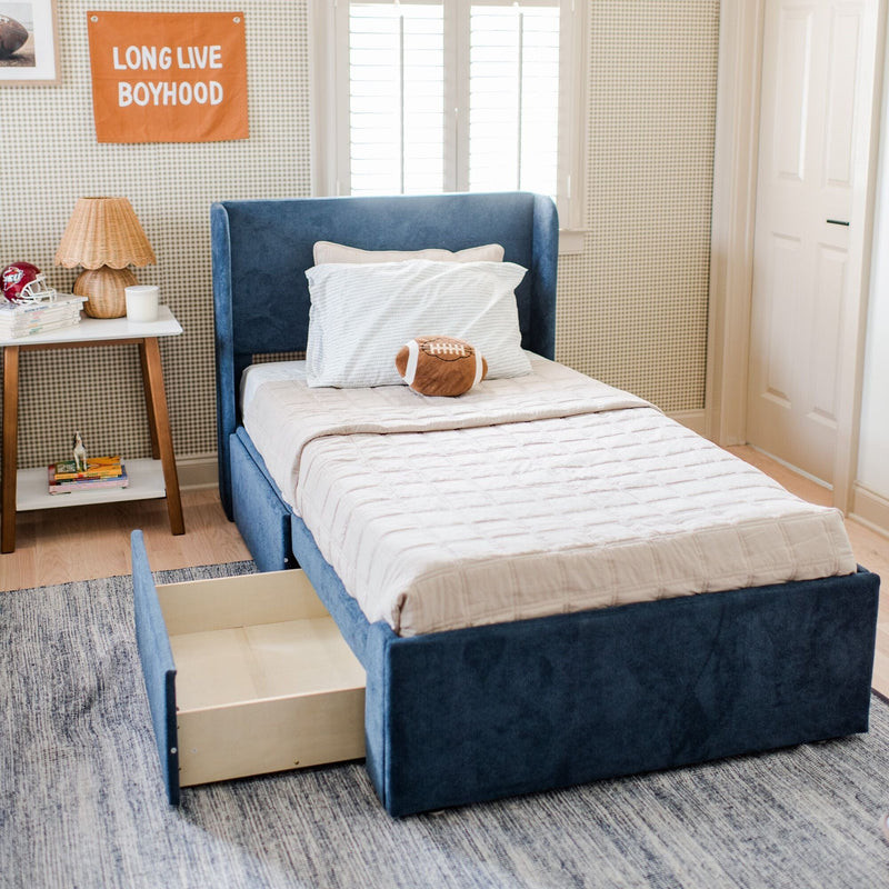 Nicholas Upholstered Twin Bed | max & lily